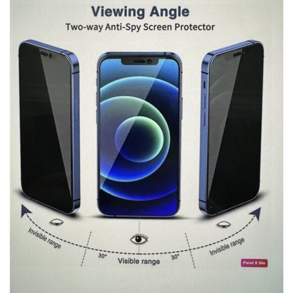 For iPhone 16 Plus 9h Tempered Glass Privacy Screen Protector - Picture 3 of 7